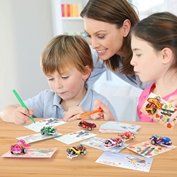 Cute Airplane Valentines Day Cards - 28 Pack Set