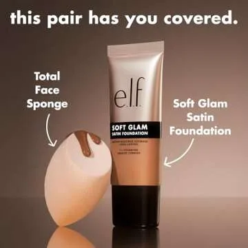 e.l.f. Soft Glam Foundation, Medium Coverage, Long-Lasting & Buildable Foundation For A Smooth, Satin Finish, Vegan & Cruelty-Free, 23 Light Cool