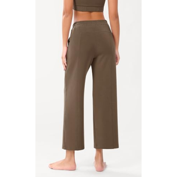 ODODOS Women's Modal Soft Wide Leg Cropped Pants with Pockets