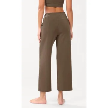 ODODOS Women's Modal Soft Wide Leg Cropped Pants with Pockets