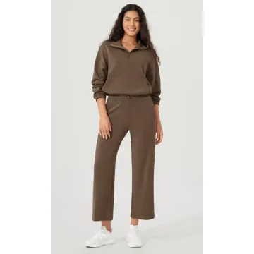 ODODOS Women's Modal Soft Wide Leg Cropped Pants with Pockets