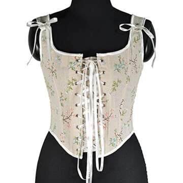 Push Up Corset Top for Women Victorian Bustier Tops Steampunk Belt Pirate Renaissance Vest Overbust ...