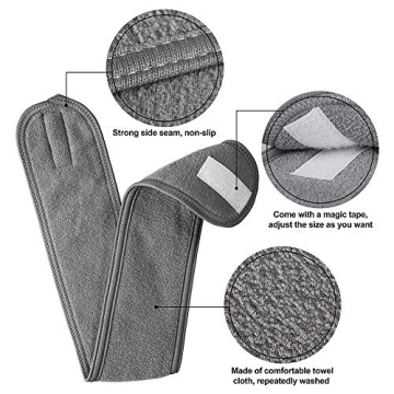 Denfany Spa Headband 3 Pack Luxury Adjustable Hair Accessory