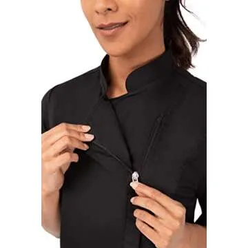 Chef Works Women's Springfield Chef Coat, Black, Medium