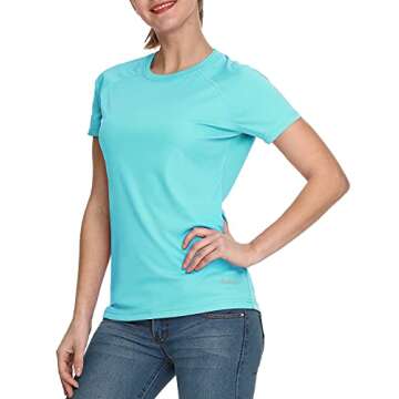 baleaf Women's UPF 50+ UV Protection Shirt - Blue - Size S