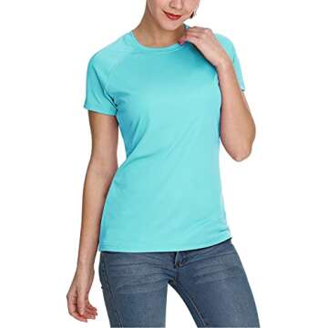 baleaf Women's UPF 50+ UV Protection Shirt - Blue - Size S