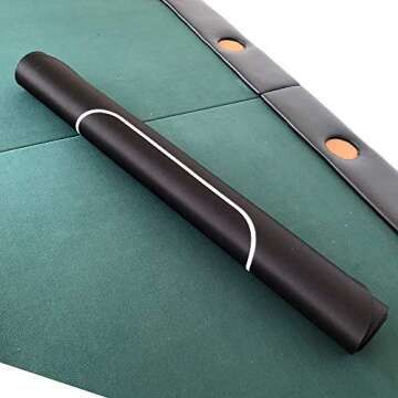 Yuanhe 70" x 35" Portable Rectangle Sure Stick Rubber Foam Poker Table Top Layout Poker Mat (Black)