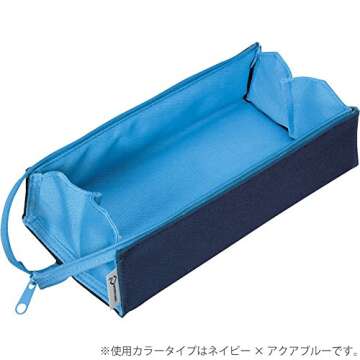 Dpnamron Kokuyo C2 Tray Type Pencil Case - Light Gray Pink