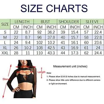 Ypser See Through Mesh Crop Top Sheer Open Front Shrug Fishnet Arm Sleeves Shirts with Release Plastic Buckles Black