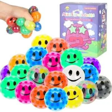 20 Pack Colorful Mini Stress Balls Set - Fun for Every Occasion!