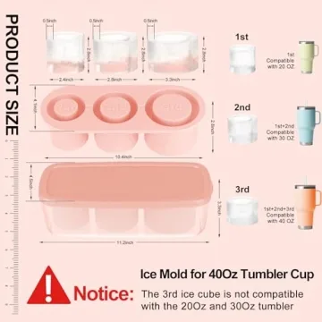 DDMY Stanley Ice Mold for Tumblers 20-40 Oz Sizes