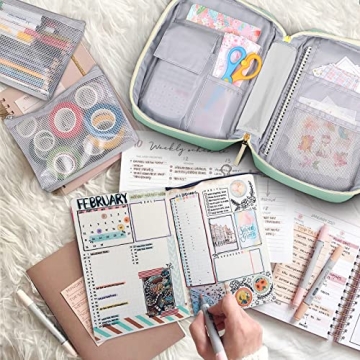 Compact Journal Organizer for A5 Notebooks and Supplies