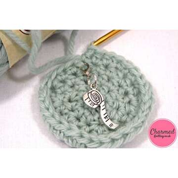 Crochet Diva - Crochet Stitch Markers - Silver Set of 5 - Perfect Gift or Stocking Filler for Those ...