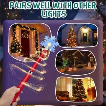 Wireless Remote Control Outlet, Magic Light Wand for Christmas Tree Lights and Home Decoration Lights, Remote Light Switch with Music, Christmas Gift for Kids/Friends/Family, Red