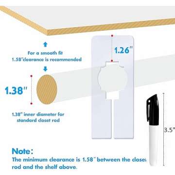 Vshinic 30 PCS Clothing Size Rack Dividers,Closet Dividers for Hanging Clothes ,Clothing Rack Size Tabs ,Clothing Rack Size Markers for Sorting Clothing Size,Color,Style etc