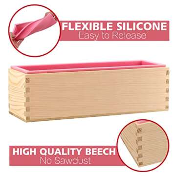 LERYKIN Versatile Soap Mold Kit with Wooden Box