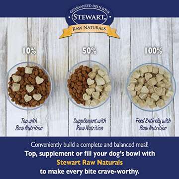 Stewart Raw Naturals Freeze Dried Dog Food Grain Free Made in USA with Beef, Fruits, & Vegetables for Fresh To Home All Natural Recipe, 24 oz.