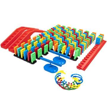 Bulk Dominoes Kinetic Domino Kit for Kids | 143 pc STEM Set