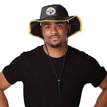 FOCO Pittsburgh Steelers NFL Solid Boonie Hat - Comfortable & Stylish