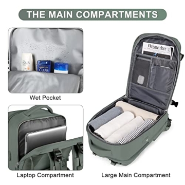coofay Travel Backpack Waterproof Carry On for All