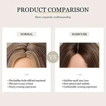 HAIRCUBE Ombre Blonde Wavy Wig - Natural Look & Style