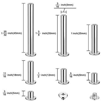 Versatile Pangda Chicago Screw Kit for Leather Projects