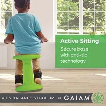 Gaiam Kids Wobble Stool Enhances Focus & Comfort