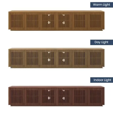 POVISION Mid Century Modern TV Stand for 75+ inch TVs