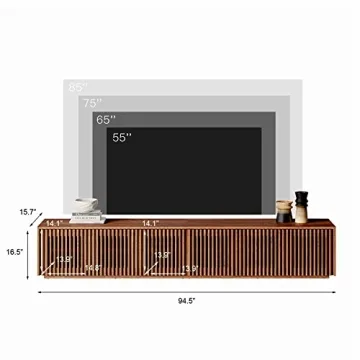 POVISION Mid Century Modern TV Stand for 75+ inch TVs