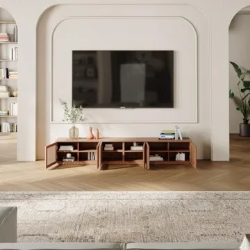 POVISION Mid Century Modern TV Stand for 75+ inch TVs