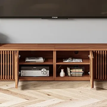 POVISION Mid Century Modern TV Stand for 75+ inch TVs