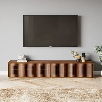 POVISION Mid Century Modern TV Stand for 75+ inch TVs