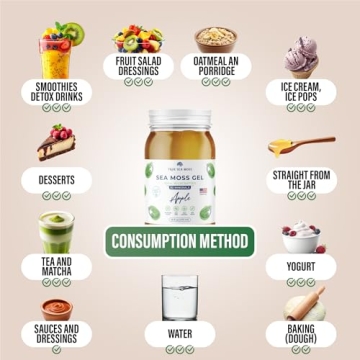 TrueSeaMoss Wildcrafted Sea Moss Gel - Apple Flavor