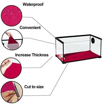 Mechpia 47" x 24" Large Reptile Carpet Terrarium Liner Bedding Reptile Substrate Mat Supplies for Be...