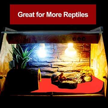 Mechpia 47" x 24" Large Reptile Carpet Terrarium Liner Bedding Reptile Substrate Mat Supplies for Bearded Dragon Snake Lizard Tortoise Leopard Gecko (Red)