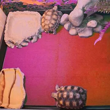 Mechpia 47" x 24" Large Reptile Carpet Terrarium Liner Bedding Reptile Substrate Mat Supplies for Bearded Dragon Snake Lizard Tortoise Leopard Gecko (Red)