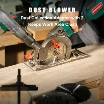 Electric Circular Saw, HYCHIKA 6.2A Mini Circular Saw with 3 Blades(4-1/2”), Compact Hand Saw Max Cutting Depth 1-7/8'' (90°), Rubber Handle, 10 Feet Cord, Fit for Wood Soft Metal Plastic Cuts