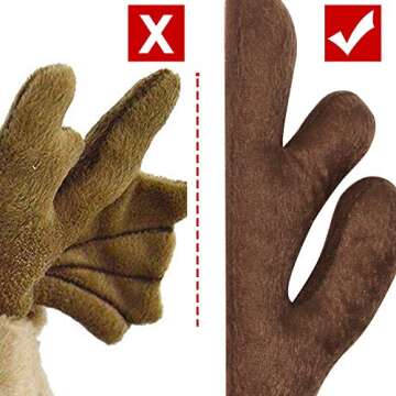 MOMONI Premium Reindeer Car Kit Antlers, Nose, Tail- Rudolph Set Reindeer Christmas Decoration Car Costume Auto Accessories