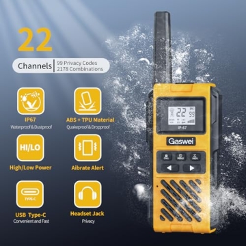 Gaswei G1 Pro Walkie Talkies - Waterproof & Long Range