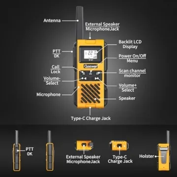 Gaswei G1 Pro Walkie Talkies - Waterproof & Long Range