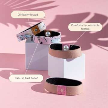 Wonder Bump Anti-Nausea Bands | Morning Sickness Relief and Motion Sickness Bands - Pregnancy Nausea...