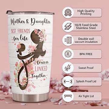 Macorner Stainless Steel Tumbler Gift for Moms and Grandmas