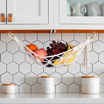 Stylish DEWECHO Macrame Fruit Hammock for All Spaces