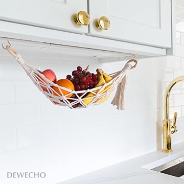 Stylish DEWECHO Macrame Fruit Hammock for All Spaces