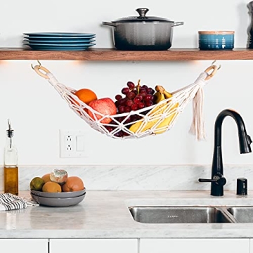 Stylish DEWECHO Macrame Fruit Hammock for All Spaces