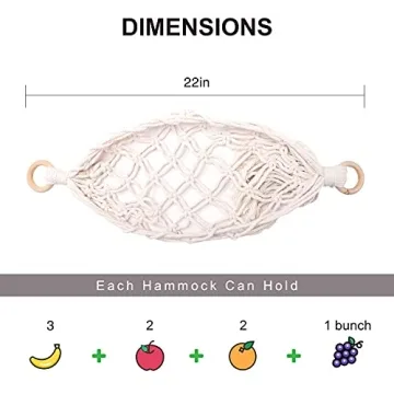 Stylish DEWECHO Macrame Fruit Hammock for All Spaces