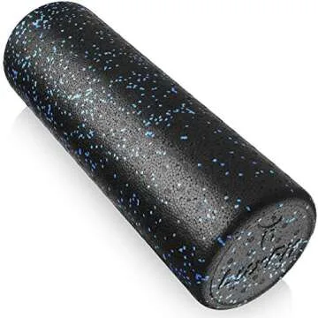 LuxFit Extra Firm Speckled Foam Roller - 18 Inch, Blue