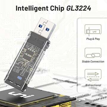 uni SD Card Reader, USB 3.0 SD Card Adapter High-Speed Micro SD Memory Card Reader Support SD/Micro SD/TF/SDHC/SDXC/MMC/UHS-I Card Compatible with Mac, Win, Linux, PC, Laptop, Chromebook, Camera