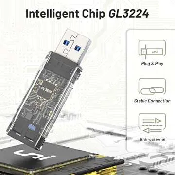 uni SD Card Reader, USB 3.0 SD Card Adapter High-Speed Micro SD Memory Card Reader Support SD/Micro SD/TF/SDHC/SDXC/MMC/UHS-I Card Compatible with Mac, Win, Linux, PC, Laptop, Chromebook, Camera