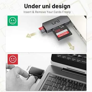 uni SD Card Reader, USB 3.0 SD Card Adapter High-Speed Micro SD Memory Card Reader Support SD/Micro SD/TF/SDHC/SDXC/MMC/UHS-I Card Compatible with Mac, Win, Linux, PC, Laptop, Chromebook, Camera